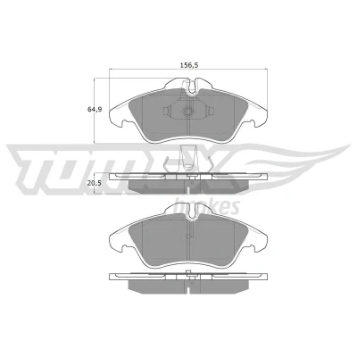 Billede af TOMEX brakes TX 10 93 Bremseklodser foraksel Forberedt til slidindikator MERCEDES BENZ: Sprinter 3 T Bus, 4 Ladvogn/Chassis, Vito Bus