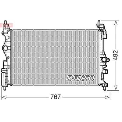 Billede af DENSO DRM20019 Radiator 620 376 16 OPEL: Corsa E Hatchback