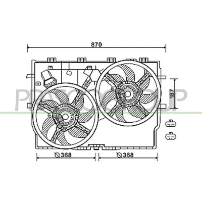 Billede af PRASCO FT930F004 Køleventilator 368 FIAT: Ducato III Bus, Ladvogn / Chassis