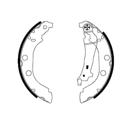 Billede af TEXTAR 91052600 Bremsebakker 228,6 42 med håndbremsegreb PEUGEOT: 406 Stationcar, Sedan
