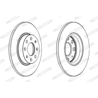 Billede af FERODO PREMIER Coat+ disc DDF1784C Bremseskiver 257 12 4 fuldstændigt coatet med skruer OPEL: Corsa D Hatchback