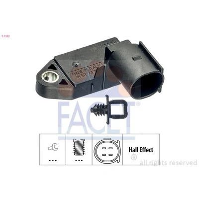Billede af FACET 7.1232 Bremselyskontakt elektronisk, mekanisk Made in Italy OE Equivalent SEAT: Leon III ST, Altea, VOLKSWAGEN: Transporter 5