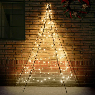 Billede af Fairybell Væg juletræ 2 meter 180 LED lys Varm hvid