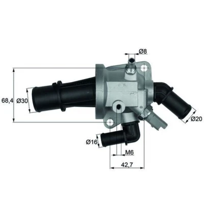 Billede af MAHLE ORIGINAL TI 153 88 Termostat SUZUKI: SWIFT 3, IGNIS 2, OPEL: Meriva A, Corsa C Hatchback, Combo Van / Stationcar