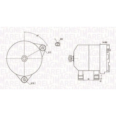 Billede af MAGNETI MARELLI 063731913010 Generator 12V 140A CITROËN: Jumper II Bus, PEUGEOT: Boxer Bus