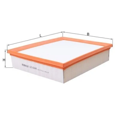Billede af MAHLE ORIGINAL LX 4244 Luftfilter 62,3 232 283,0 Filterindsats VOLKSWAGEN: Polo V Hatchback, SEAT: Toledo 4, Ibiza 4 Sportcoupe