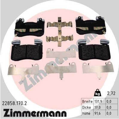 Billede af Bremseklodser ZIMMERMANN 22858.170.2