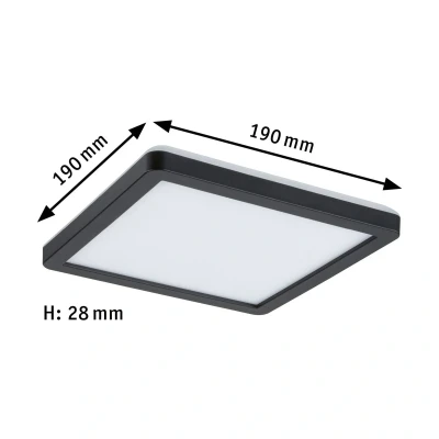 Billede af Paulmann Atria Shine Panel on/off sort 840 19x19