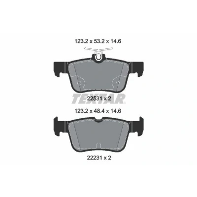Billede af TEXTAR 2253105 Bremseklodser Ikke forberedt til slidindikator FORD: S Max Mk2, Mondeo 5 Kombi,
