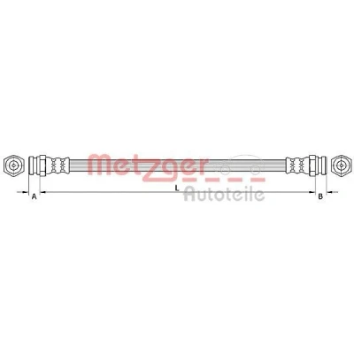 Billede af METZGER 4110877 Bremseslange 268 MAZDA: 2 Hatchback