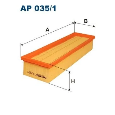 Billede af FILTRON AP 035/1 Luftfilter 57,5 100 340 Filterindsats MERCEDES BENZ: SL Cabriolet
