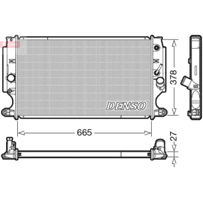 Billede af DENSO DRM50088 Radiator 665 378 27
