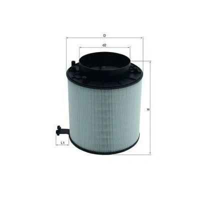 Billede af MAHLE ORIGINAL LX 2091D Luftfilter 167,5 160,0 28,0 Filterindsats AUDI: A5 B8 Sportback, A4 Avant, Q5