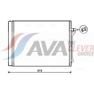 Billede af AVA COOLING SYSTEMS BW5409D Kondensator med kvælstoffyldning tørrer 15,4mm 13,8mm Aluminium 481mm R134a BMW: 5 Touring