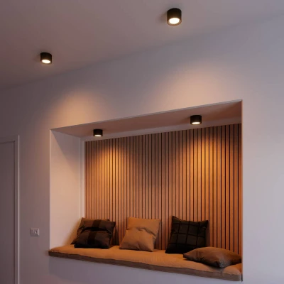 Billede af LED loftspot Landon Smart, sort, højde 8,2 cm