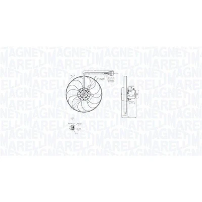 Billede af MAGNETI MARELLI 069422877010 Køleventilator 348 12 180 VOLKSWAGEN: Polo IV Hatchback