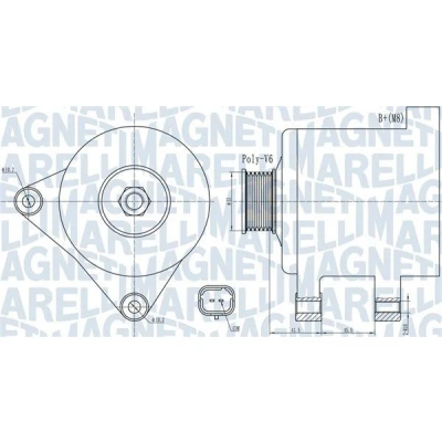 Billede af MAGNETI MARELLI 063732015010 Generator 14V 120A PEUGEOT: 407 SW, 308 I Hatchback
