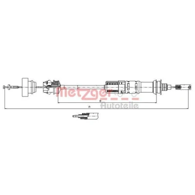 Billede af METZGER 11.3921 Koblingskabel med automatisk justering COFLE CITROËN: Evasion, FIAT: Scudo I Van