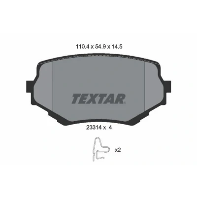 Billede af TEXTAR 2331401 Bremseklodser med akustisk advarsel for slid tilbehør SUZUKI: Grand Vitara 2 SUV, 1 SUV