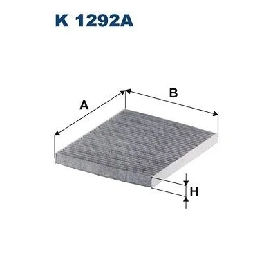 Billede af FILTRON K 1292A Kabinefilter Aktivkulfilter 230mm 200mm 20mm ALFA ROMEO: Giulietta Hatchback