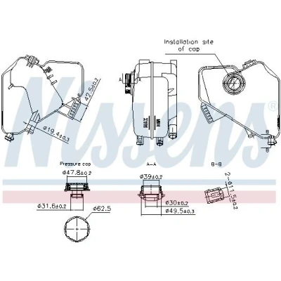 Billede af NISSENS 996322 Ekspansionsbeholder 1,4 med kappe FORD: FIESTA 6
