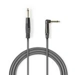 Billede af Mono Audio kabel 6.35 mm Hanstik Vinklet Nikkelplateret 3.00 m Runde PVC