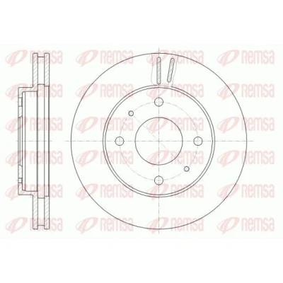 Billede af REMSA 6394.10 Bremseskiver foraksel 256, 256 24 4 ventileret SAAB: 9 3 Stationcar, Sedan, 5 OPEL: Vectra C Sedan