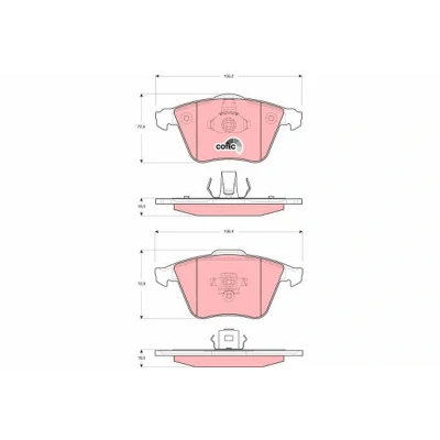 Billede af TRW COTEC GDB1607 Bremseklodser Ikke forberedt til slidindikator VOLVO: V40 Hatchback, V50, S40 II, OPEL: Vectra C Caravan, CC