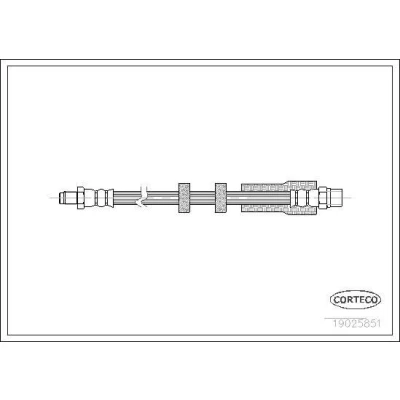 Billede af CORTECO 19025851 Bremseslange foraksel 355 VOLVO: V70 I, S70