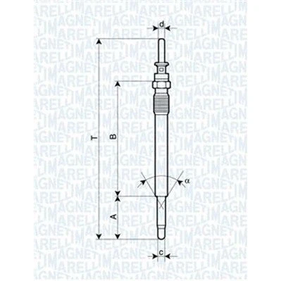 Billede af MAGNETI MARELLI 062900009304 Gløderør 11V 10A M10X1 SAAB: 9 3 Sedan