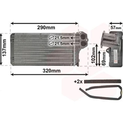 Billede af VAN WEZEL *** IR PLUS 40006226 Varmeveksler med tilbehør PEUGEOT: 307 CC