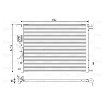 Billede af VALEO 822612 Kondensator med tørrer Aluminium 378