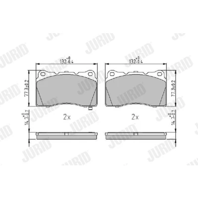 Billede af JURID 572508J Bremseklodser med akustisk advarsel for slid uden tilbehør OPEL: Insignia A Sports Tourer, Astra J Hatchback