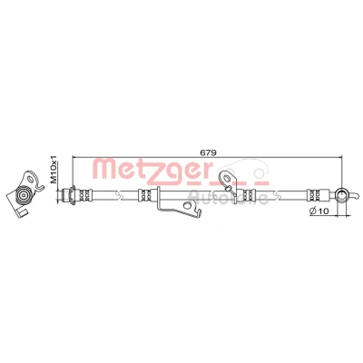 Billede af METZGER 4111887 Bremseslange højre foraksel 679