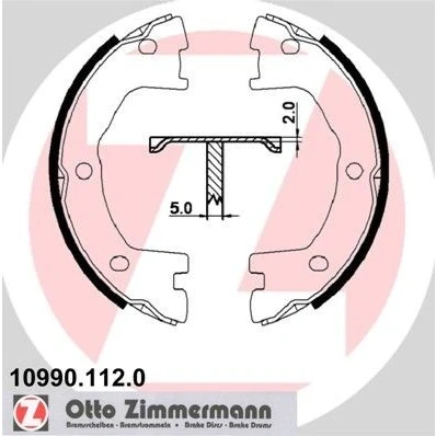 Billede af ZIMMERMANN 10990.112.0 Håndbremseklodser Billede svarer til leveringsomfang
