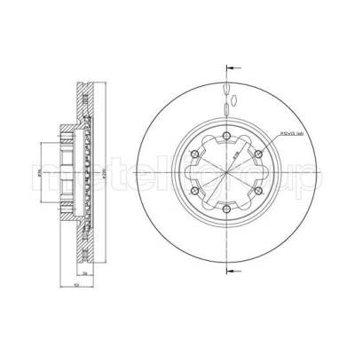 Billede af METELLI 23 1178 Bremseskiver 290,0 26,0 6 96,0 ventileret TOYOTA: Avensis I Stationcar, Sedan, Liftback