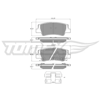 Billede af Bremseklodser TOMEX Brakes TX 60 26