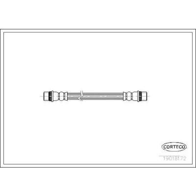 Billede af CORTECO 19018172 Bremseslange bagaksel 260 RENAULT: Scénic 1