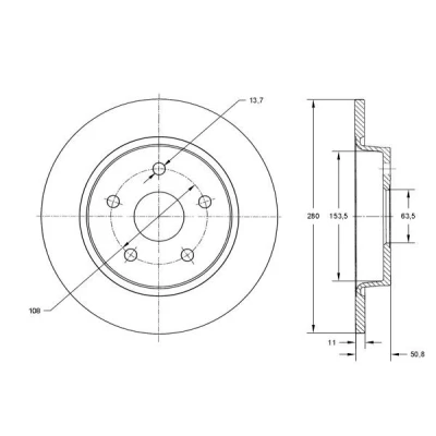 Billede af Bremseskive TOMEX Brakes TX 73 01