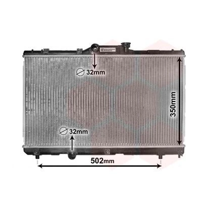 Billede af VAN WEZEL 53002147 Radiator Aluminium 350 635 17 Loddet køleripper TOYOTA: Corolla VIII Compact, VII Sedan, Sedan