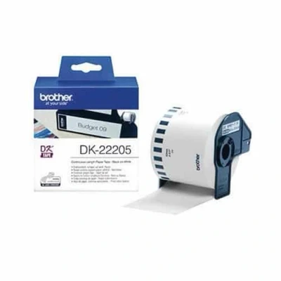 Billede af Brother DK22205 rulle termokopieringspapir 6.2cm x 30.5m original