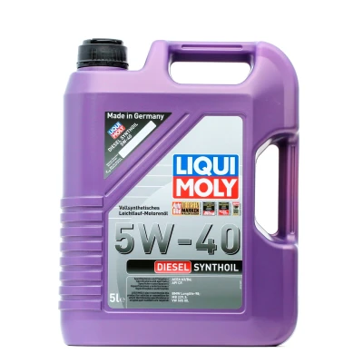 Billede af Liqui Moly Diesel Synthoil 5W 40 5l Motorolie 1341 MERCEDES BENZ: C klasse T modell, E Sedan, TOYOTA: Aygo