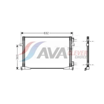 Billede af PRASCO RTA5400 Kondensator 15,5 Aluminium 545 R 134a RENAULT: TRAFIC 2 Bus, OPEL: Vivaro A Van