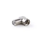 Billede af Satellit &amp; Antenne adapter F Han Quick Hun Nikkelplateret 75 Ohm Vinkel 90 Metal Sølv 10 stk. Plastikpose