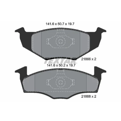 Billede af TEXTAR 2186603 Bremseklodser Ikke forberedt til slidindikator VOLKSWAGEN: GOLF 3, Polo III Classic, Variant, SEAT: Ibiza 2