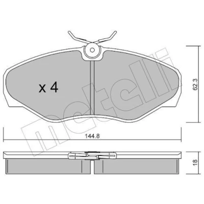 Billede af Bremseklodser METELLI 22 0338 2