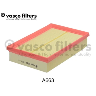 Billede af DAVID VASCO A663 Luftfilter 50mm 161mm 241mm rektangulær Filterindsats FORD: C Max 2, Grand Max, Transit Connect V408 Van