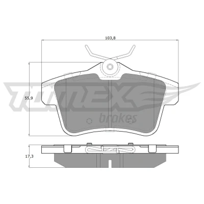 Billede af TOMEX brakes TX 16 60 Bremseklodser bagaksel PEUGEOT: 3008 I, 5008 308 I Hatchback, CITROËN: C4 II DS5 DS4 DS: