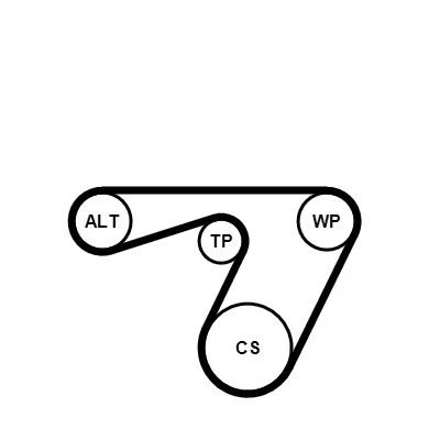 Billede af CONTITECH 6PK1180K1 Kileribberem OPEL: Corsa D Hatchback, C Astra H GTC, FIAT: Grande Punto Evo Hatchback