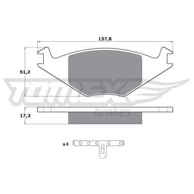 Billede af TOMEX brakes TX 10 15 Bremseklodser foraksel med tilbehør VOLKSWAGEN: GOLF 3, 2, Polo II Hatchback, SEAT: Ibiza 2